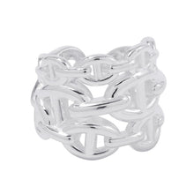 将图像加载到图库查看器中，HERMES Chaine d'Ancre Anchene Ring Size GM/53/#13 SV925
