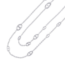 将图像加载到图库查看器中，HERMES Chaine d'Ancre Farandole Necklace Size 160 SV925
