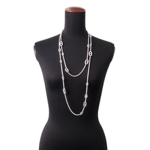 将图像加载到图库查看器中，HERMES Chaine d'Ancre Farandole Necklace Size 160 SV925
