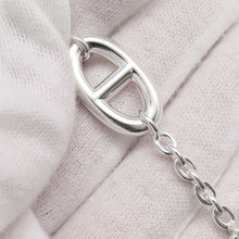 将图像加载到图库查看器中，HERMES Chaine d'Ancre Farandole Necklace Size 160 SV925
