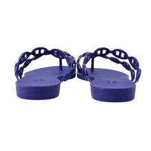 将图像加载到图库查看器中，HERMES Island Sandals VioletIris Rubber Size 37
