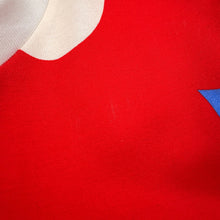 将图像加载到图库查看器中，LOUIS VUITTON Game On Asymmetrical Baby Doll Dress Size S Red/Navy/Multicolor Cotton Nylon Polyurethane
