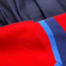 将图像加载到图库查看器中，LOUIS VUITTON Game On Asymmetrical Baby Doll Dress Size S Red/Navy/Multicolor Cotton Nylon Polyurethane
