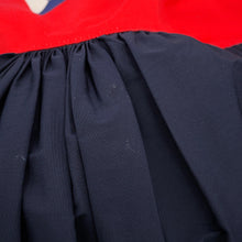 将图像加载到图库查看器中，LOUIS VUITTON Game On Asymmetrical Baby Doll Dress Size S Red/Navy/Multicolor Cotton Nylon Polyurethane
