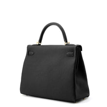 将图像加载到图库查看器中，HERMES Kelly Retourne Black Togo Leather Size 32
