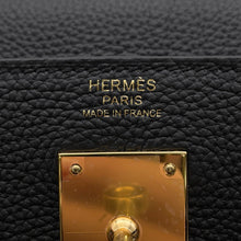 将图像加载到图库查看器中，HERMES Kelly Retourne Black Togo Leather Size 32
