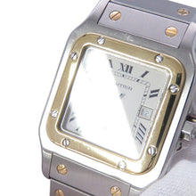 将图像加载到图库查看器中，CARTIER Cartier Santos Galbe LM H40.8mm×W29.0mm Stainless Steel K18YG White Dial81036288/2961
