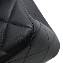 Load image into Gallery viewer, CHANEL Matelasse W Flap ChainShoulder Bag BlackA01113 Lambskin Size 23
