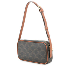 将图像加载到图库查看器中，CELINE Triomphe Mini Camera Shoulder Bag Tan10J582 PVC Leather
