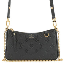 将图像加载到图库查看器中，LOUIS VUITTON Easy Pouch NoirM80349 Monogram Empreinte Leather
