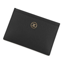 Load image into Gallery viewer, CHANEL COCO Button Card Case Black Leather
