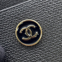 Load image into Gallery viewer, CHANEL COCO Button Card Case Black Leather
