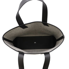 将图像加载到图库查看器中，HERMES H Ambie Tote Bag Black/Ecru Toile H Swift Leather Size GM
