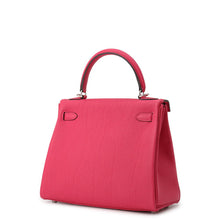 将图像加载到图库查看器中，HERMES Kelly Retourne Rose mexico Togo Leather Size 25
