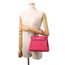 将图像加载到图库查看器中，HERMES Kelly Retourne Rose mexico Togo Leather Size 25
