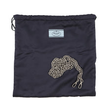 将图像加载到图库查看器中，PRADA Bijoux Drawstring Bag ChainShoulder Bag Black Satin Leather
