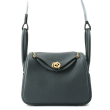 Load image into Gallery viewer, HERMES Lindy Vert Mangrove Taurillon Clemence Size Mini
