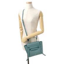 将图像加载到图库查看器中，CELINE Belt bag Blue Green189003 Calf Leather Size Nano
