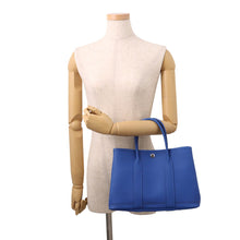 Load image into Gallery viewer, HERMES Garden Party Blue france Negonda Leather Size TPM
