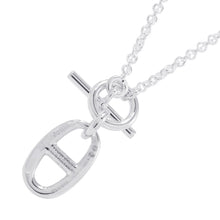 将图像加载到图库查看器中，HERMES Chaine d'Ancre Amulette Necklace SV925
