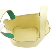 将图像加载到图库查看器中，HERMES Picotin Lock Eclat Jaune Milton/Vert Vertigo Taurillon Clemence Size PM
