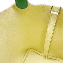 将图像加载到图库查看器中，HERMES Picotin Lock Eclat Jaune Milton/Vert Vertigo Taurillon Clemence Size PM
