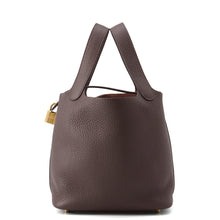 将图像加载到图库查看器中，HERMES Picotin Lock Ebene Taurillon Clemence Size PM
