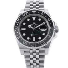 将图像加载到图库查看器中，ROLEX GMT MasterII W40mm Stainless Steel Black Dial126710GRNR
