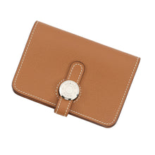 将图像加载到图库查看器中，HERMES Dogon Card Case Gold Evercolor
