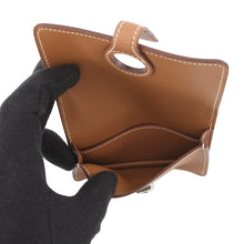 将图像加载到图库查看器中，HERMES Dogon Card Case Gold Evercolor
