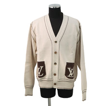 将图像加载到图库查看器中，LOUIS VUITTON Signature Light Cardigan Size XL Beige/Brown1AFPXY Cotton65% Nylon35%
