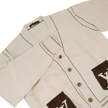 将图像加载到图库查看器中，LOUIS VUITTON Signature Light Cardigan Size XL Beige/Brown1AFPXY Cotton65% Nylon35%

