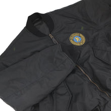 将图像加载到图库查看器中，BALENCIAGA Patch Large Fit Bomber Jacket Size 46 Black839101 Nylon100%
