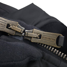 将图像加载到图库查看器中，BALENCIAGA Patch Large Fit Bomber Jacket Size 46 Black839101 Nylon100%
