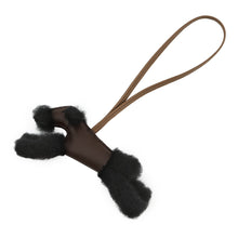 将图像加载到图库查看器中，HERMES Buddy Bag Charm Chocolat/Etoupe Lambskin Mouton
