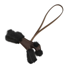将图像加载到图库查看器中，HERMES Buddy Bag Charm Chocolat/Etoupe Lambskin Mouton
