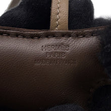将图像加载到图库查看器中，HERMES Buddy Bag Charm Chocolat/Etoupe Lambskin Mouton

