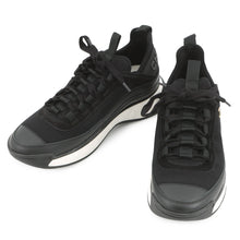 将图像加载到图库查看器中，CHANEL CC Logo Low Cut Sneakers BlackG35617 Fabric Calf Leather Size 38
