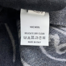 Load image into Gallery viewer, Berluti Scritto Pattern Scarf Gray Wool 100%
