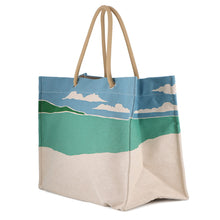 将图像加载到图库查看器中，HERMES Escale à la Plage beach bag Gold/Multicolor Toile H
