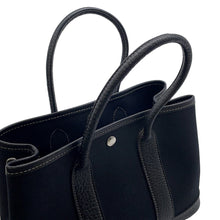Load image into Gallery viewer, HERMES Garden Party Black Toile Officier Negonda Leather Size TTPM
