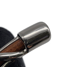 Load image into Gallery viewer, HERMES Torsade Open Bangle Size T4 Brown Metal Leather
