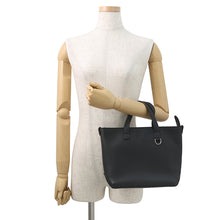 将图像加载到图库查看器中，FENDI FF Square Shopping Bag Black7VA658 Leather Size Small
