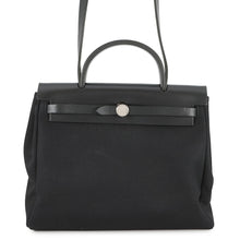 Load image into Gallery viewer, HERMES Herbag Black Toile Officier Vache Hunter Leather Size PM
