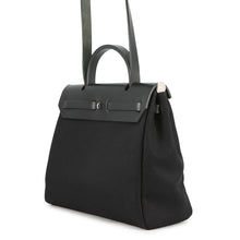 Load image into Gallery viewer, HERMES Herbag Black Toile Officier Vache Hunter Leather Size PM
