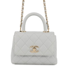Load image into Gallery viewer, CHANEL Matelasse Coco Handle 2wayChainShoulder GrayAP4244 Caviar Leather Size Mini mini
