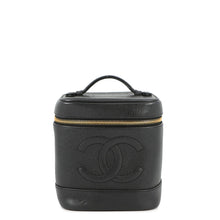 将图像加载到图库查看器中，CHANEL CC Logo vanity bag BlackA01998 Caviar Leather
