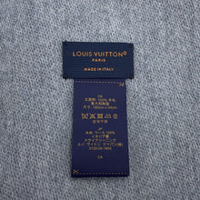 将图像加载到图库查看器中，LOUIS VUITTON Scarf All About Monogram MarineM79130 Wool 100%
