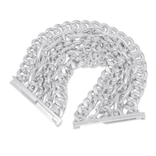 将图像加载到图库查看器中，HERMES Chaine d'Ancre Multi Chain Bracelet Size 17 SV925

