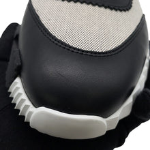 将图像加载到图库查看器中，HERMES Bounce Sneakers Black/White Toile H Calf Leather Size 42
